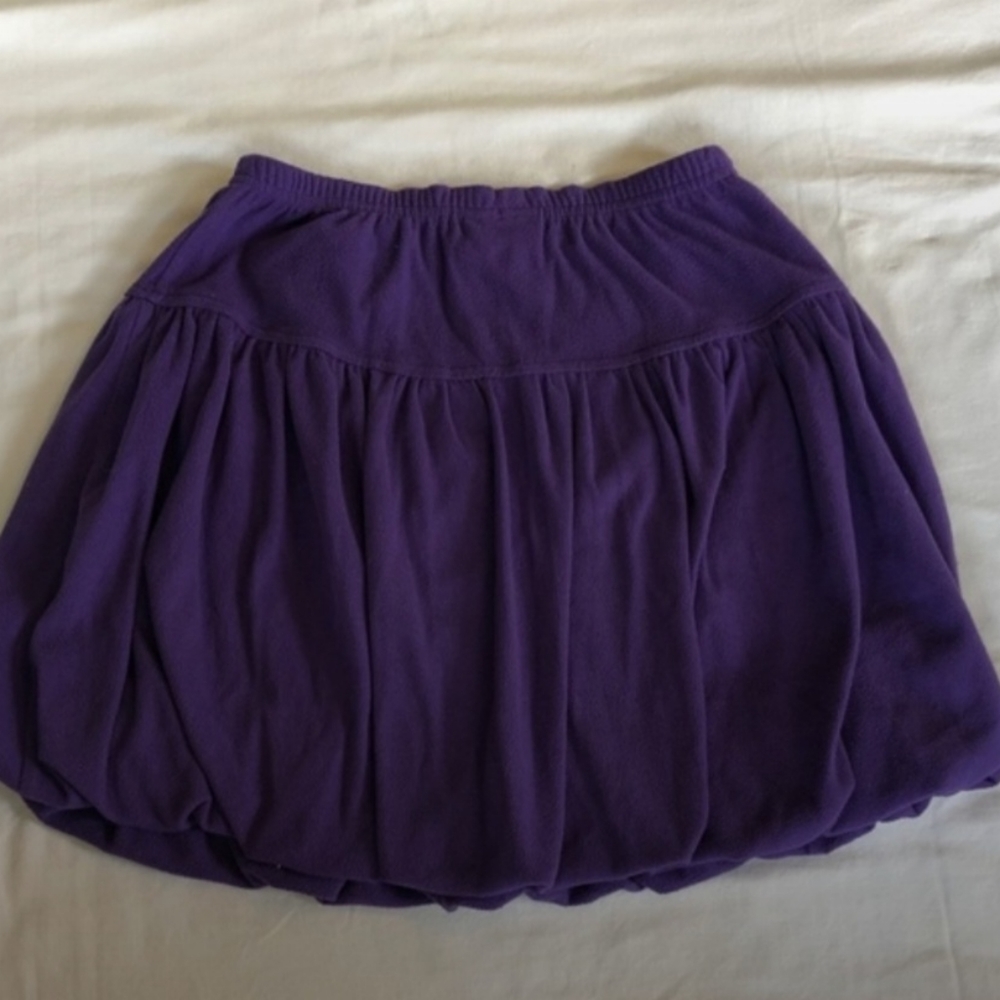 Hanna Andersson purple fleece skirt. Size 140. EUC.